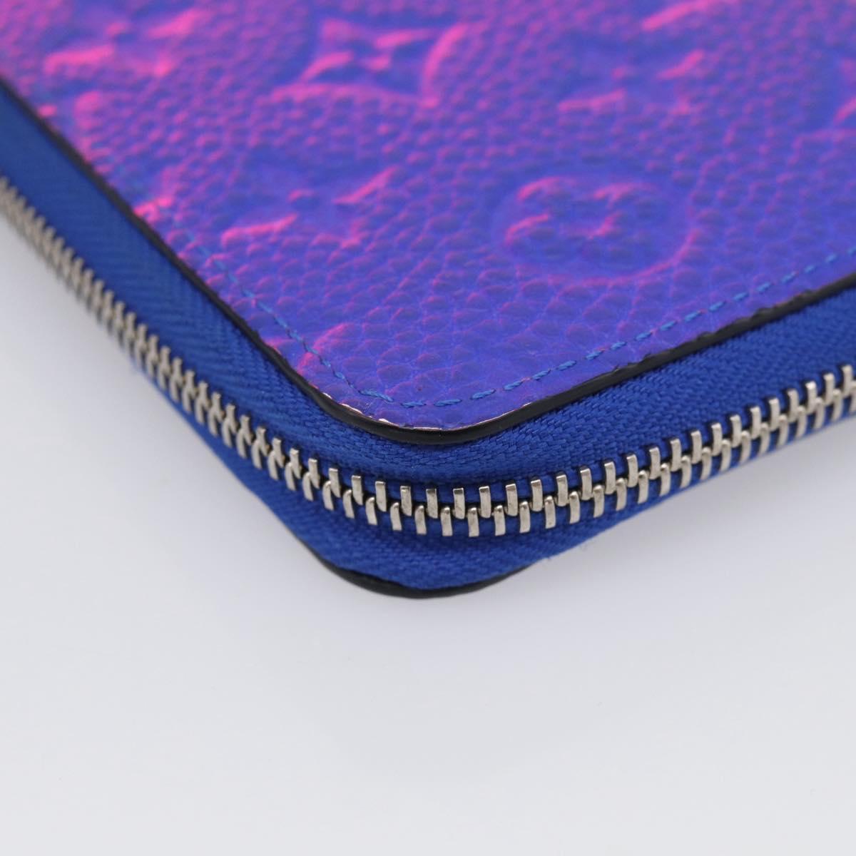 LOUIS VUITTON Taurillon Clemence Illusion Zippy Wallet Vertical Auth 211854SAM