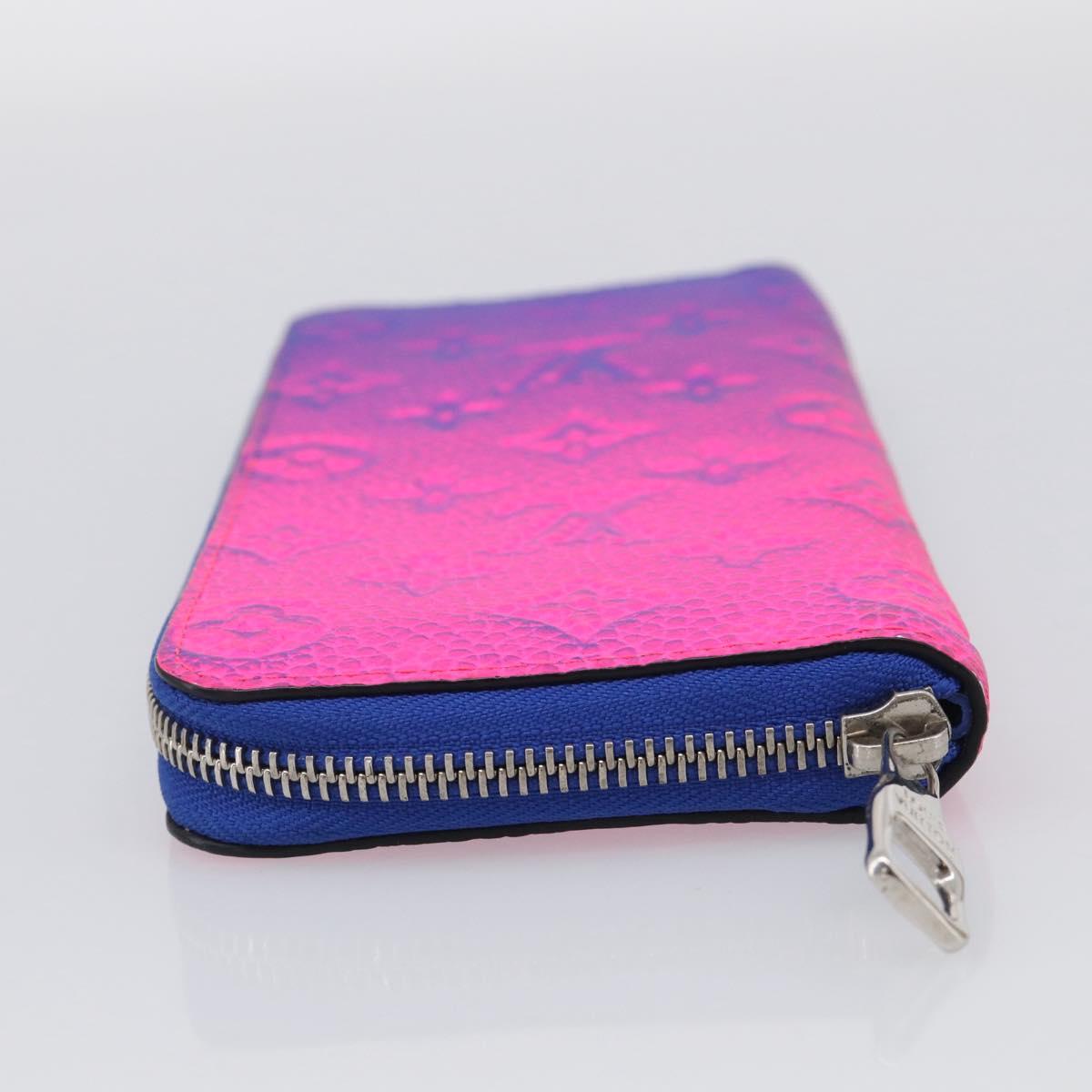 LOUIS VUITTON Taurillon Clemence Illusion Zippy Wallet Vertical Auth 211854SAM