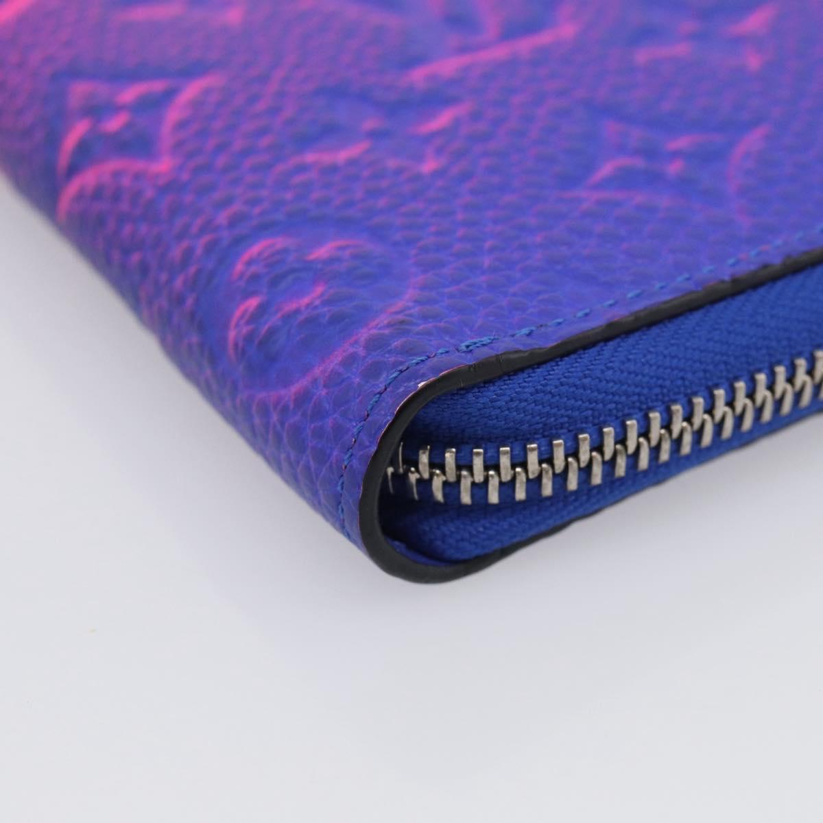 LOUIS VUITTON Taurillon Clemence Illusion Zippy Wallet Vertical Auth 211854SAM