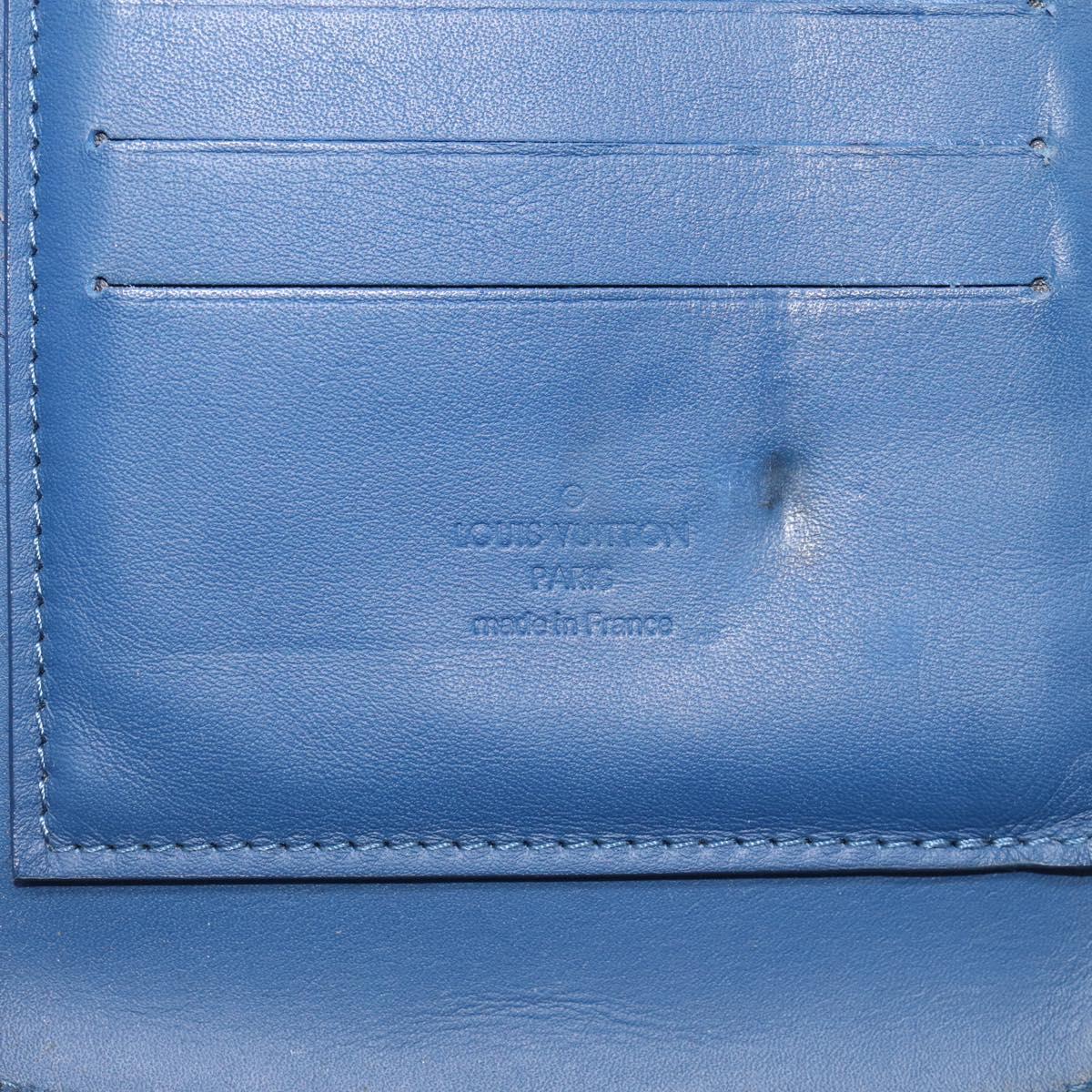LOUIS VUITTON Damier Infini Organizer Atholl Blue Neptune N41396 Auth 211856A