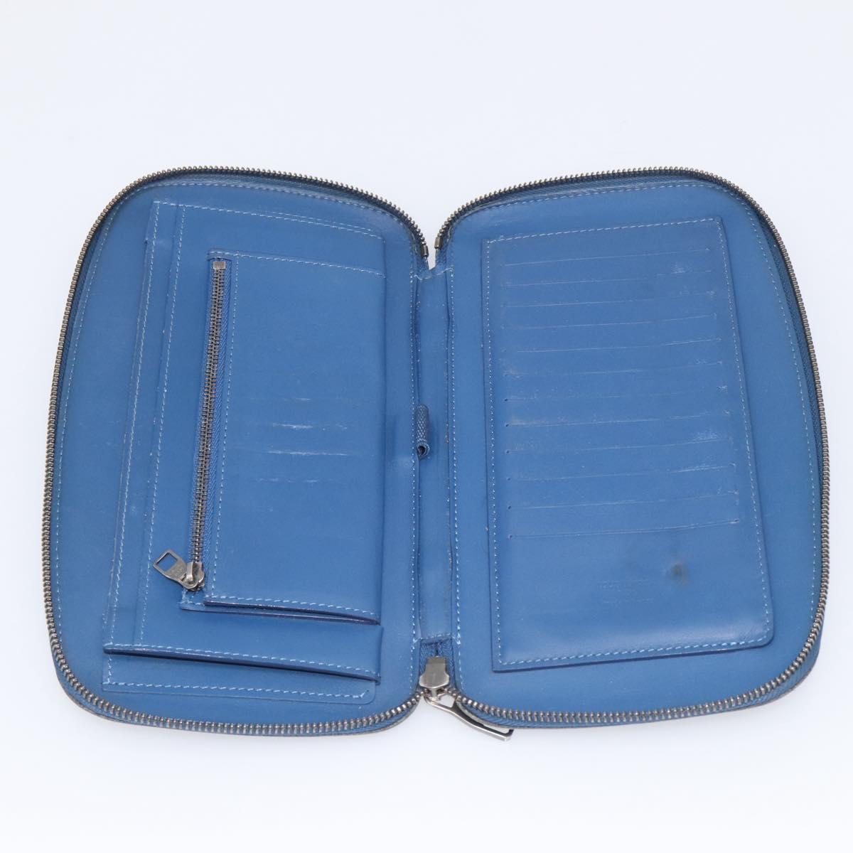 LOUIS VUITTON Damier Infini Organizer Atholl Blue Neptune N41396 Auth 211856A