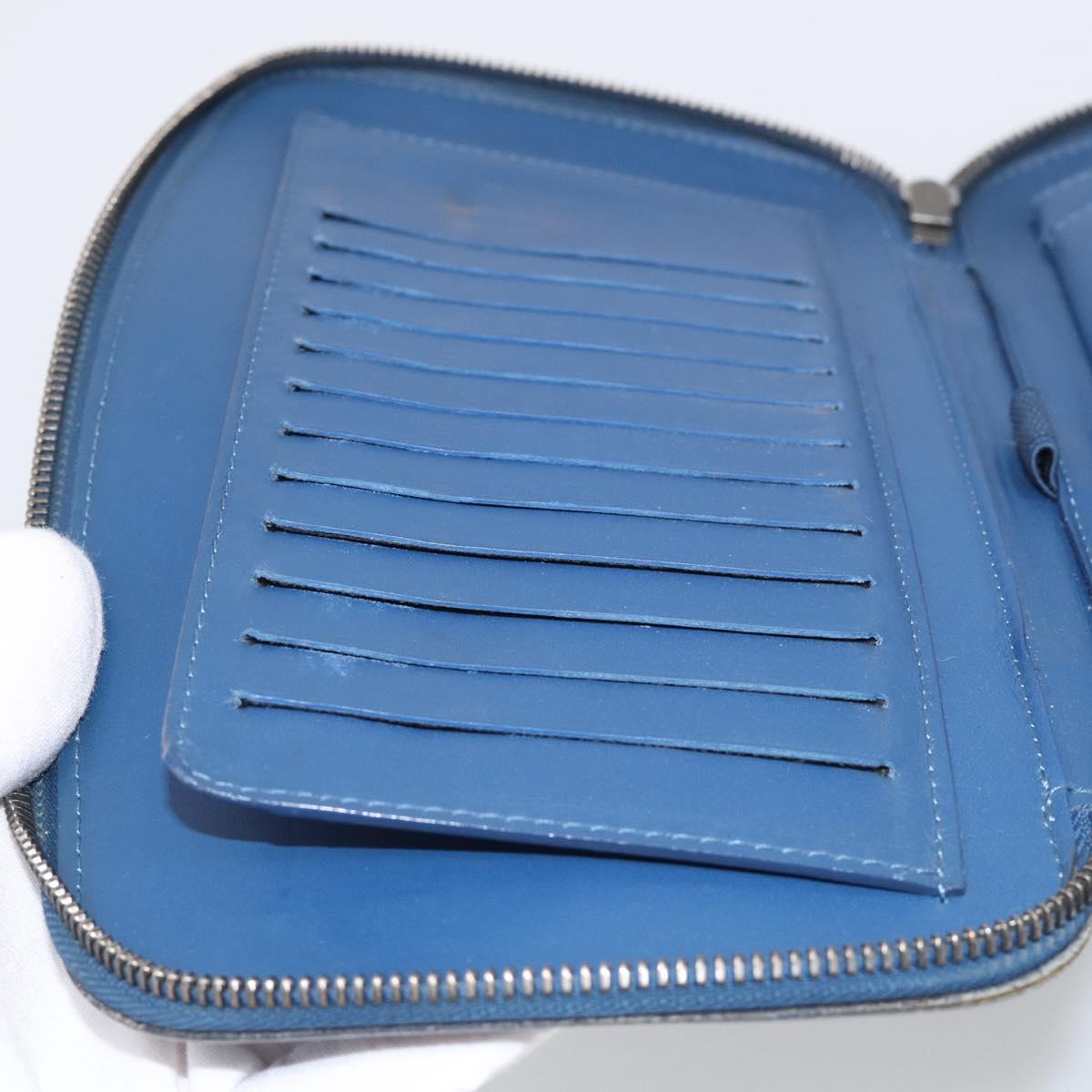 LOUIS VUITTON Damier Infini Organizer Atholl Blue Neptune N41396 Auth 211856A