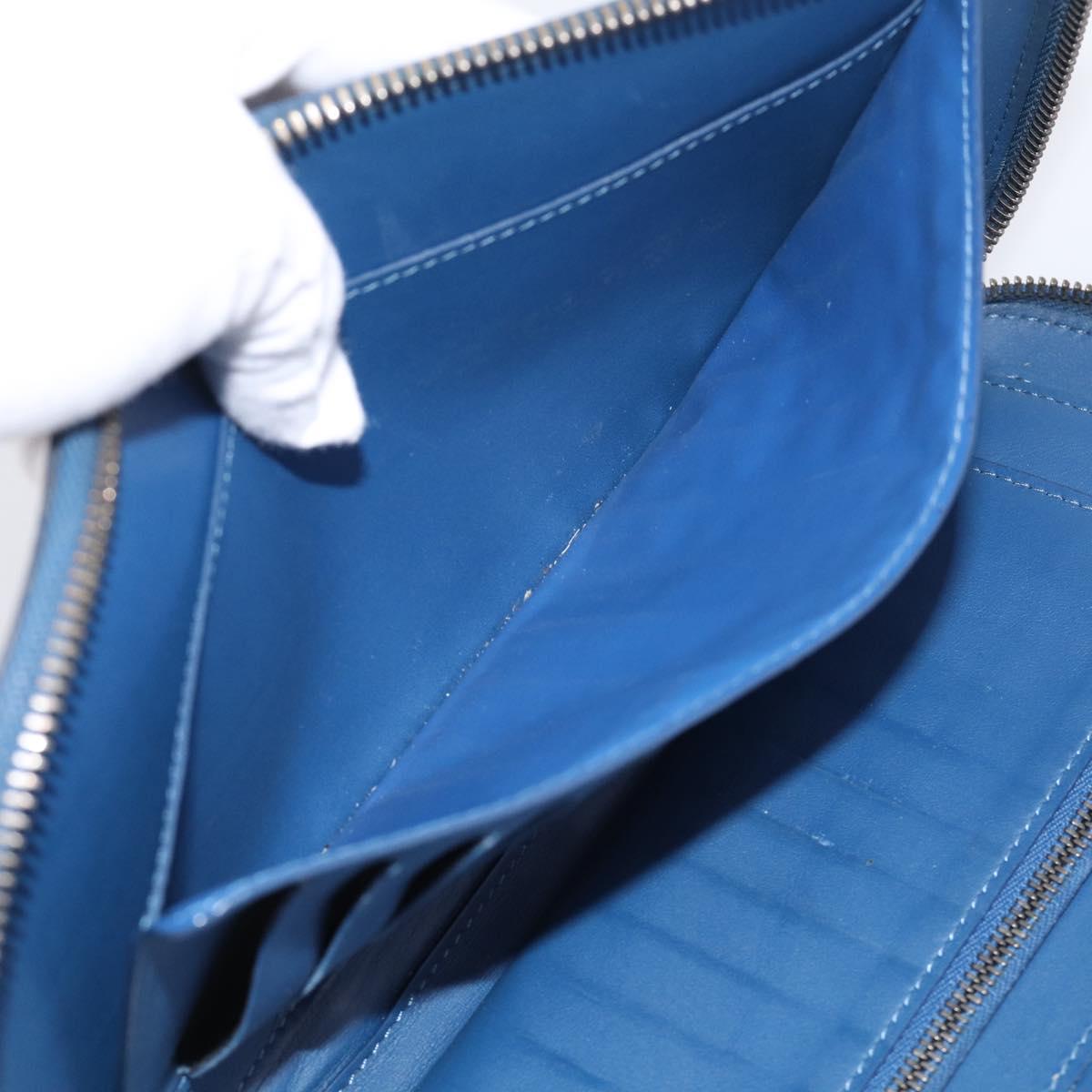 LOUIS VUITTON Damier Infini Organizer Atholl Blue Neptune N41396 Auth 211856A