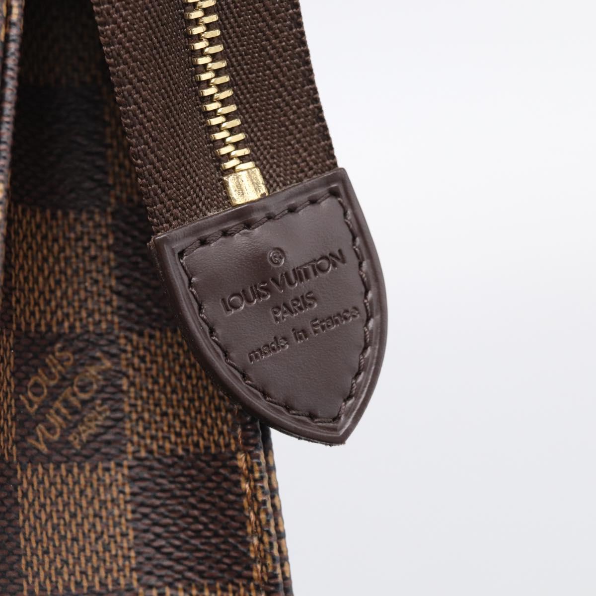 LOUIS VUITTON Damier Ebene Poche Toilette 19 Pouch N47544 LV Auth 211857M