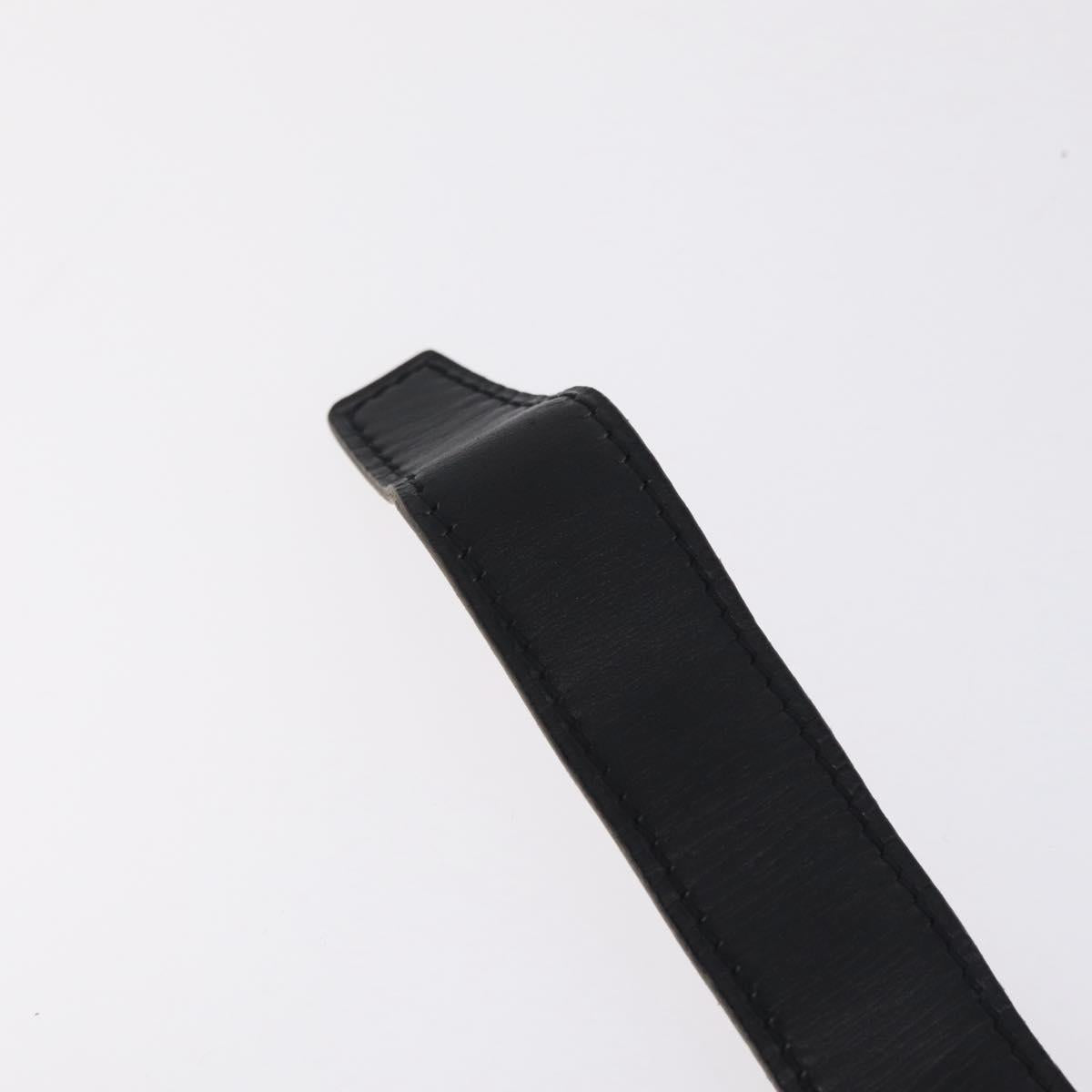HERMES Constance H Belt Leather 29.1"" Black Gold Auth 211864