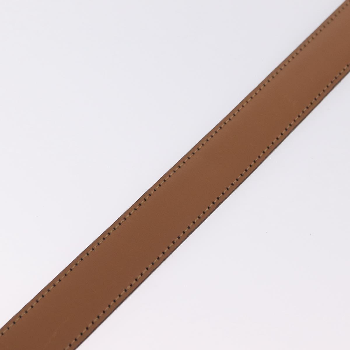 HERMES Constance H Belt Leather 29.1"" Black Gold Auth 211864