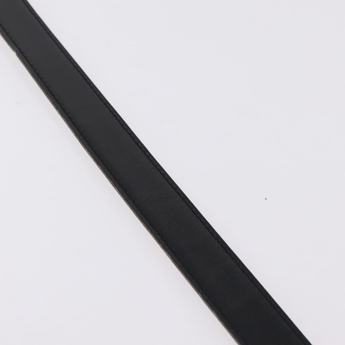 HERMES Constance H Belt Leather 29.1"" Black Gold Auth 211864