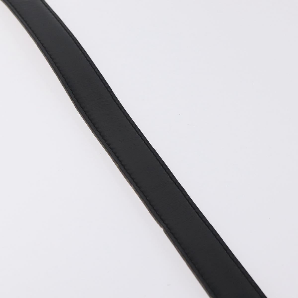 HERMES Constance H Belt Leather 29.1"" Black Gold Auth 211864