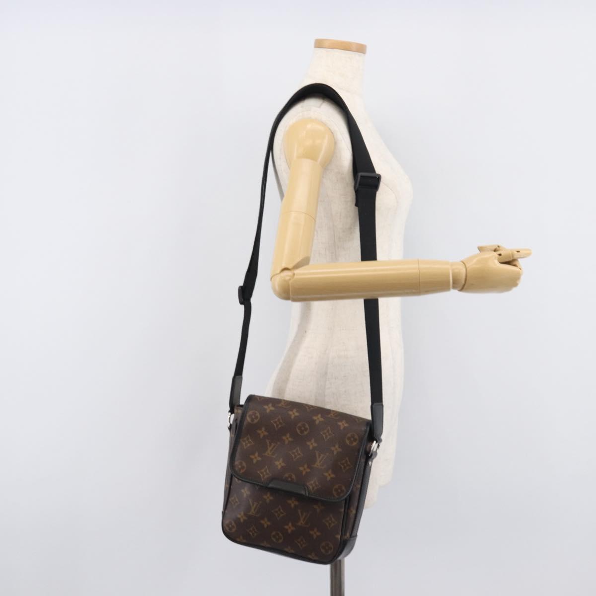LOUIS VUITTON Monogram Macassar Bus PM Shoulder Bag M56717 LV Auth 211870SAV