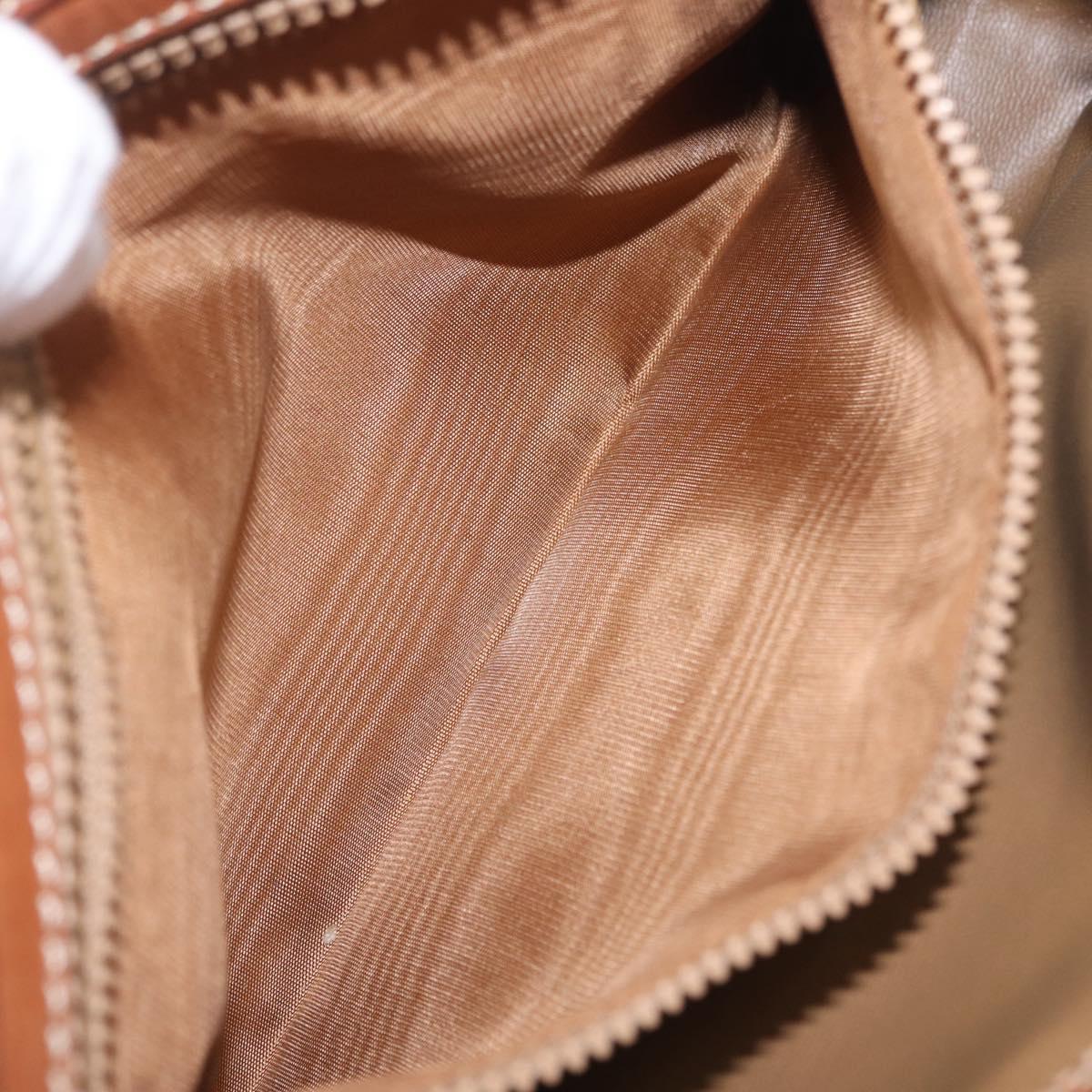 CELINE Macadam Canvas Tote Bag PVC Beige Gold Auth 211877