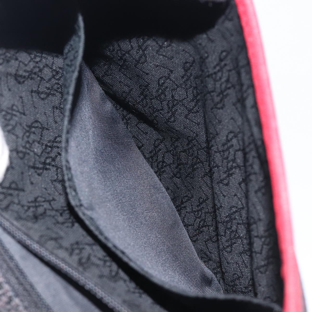 Saint Laurent Shoulder Bag PVC Canvas Black Gold Auth 211878