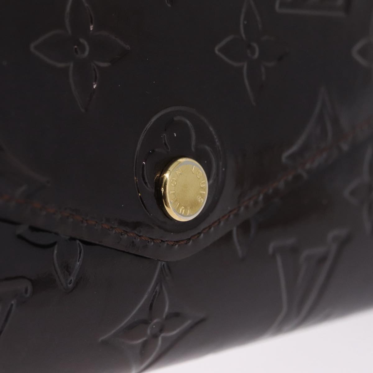 LOUIS VUITTON Vernis Portefeuille Sarah Wallet Amarante M93524 LV Auth 211889A