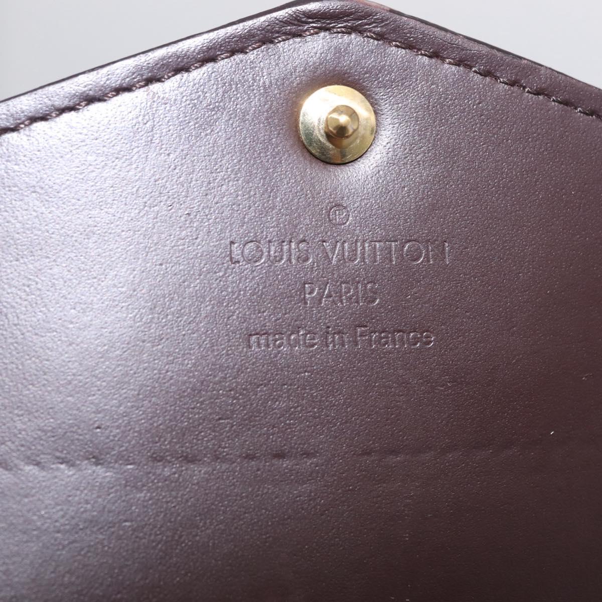 LOUIS VUITTON Vernis Portefeuille Sarah Wallet Amarante M93524 LV Auth 211889A