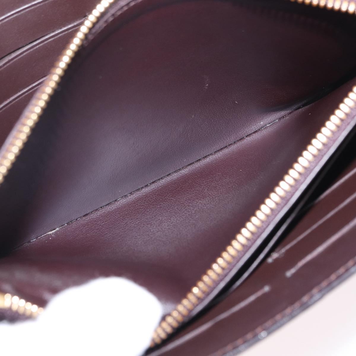 LOUIS VUITTON Vernis Portefeuille Sarah Wallet Amarante M93524 LV Auth 211889A