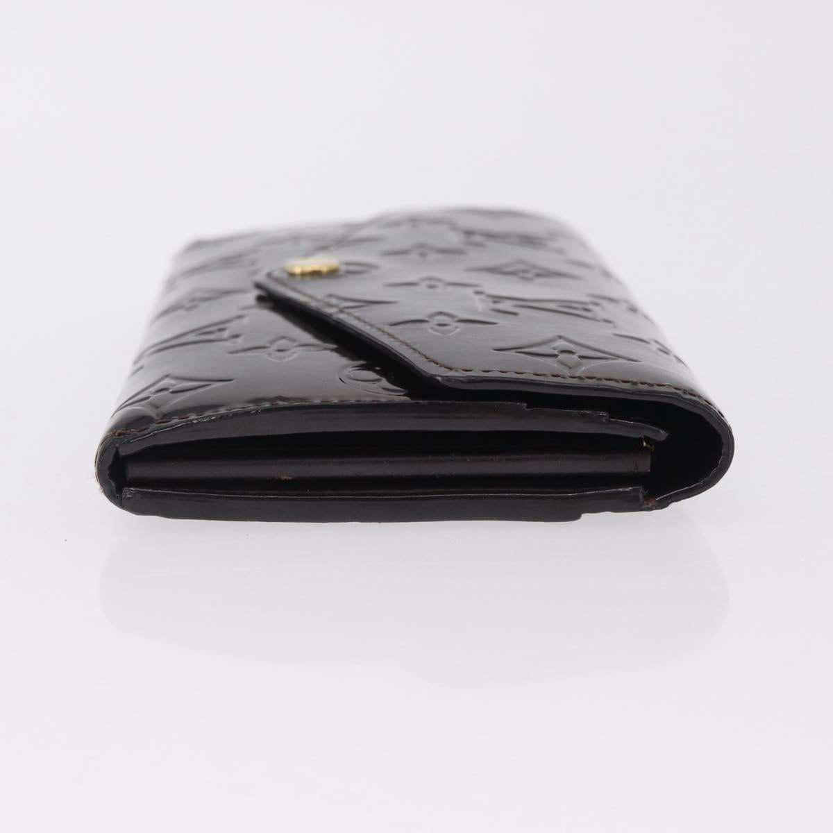 LOUIS VUITTON Vernis Portefeuille Sarah Wallet Amarante M93524 LV Auth 211889A