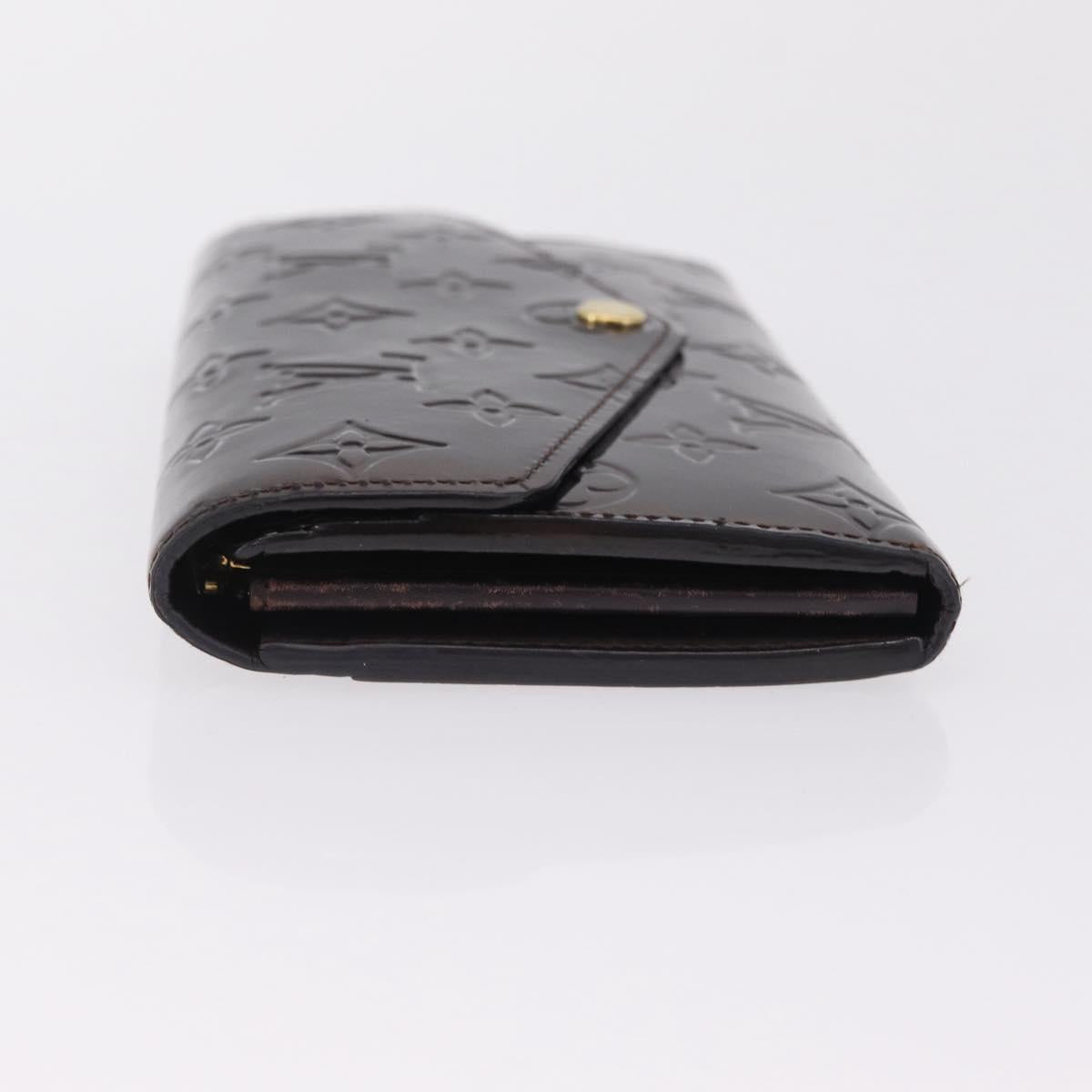 LOUIS VUITTON Vernis Portefeuille Sarah Wallet Amarante M93524 LV Auth 211889A