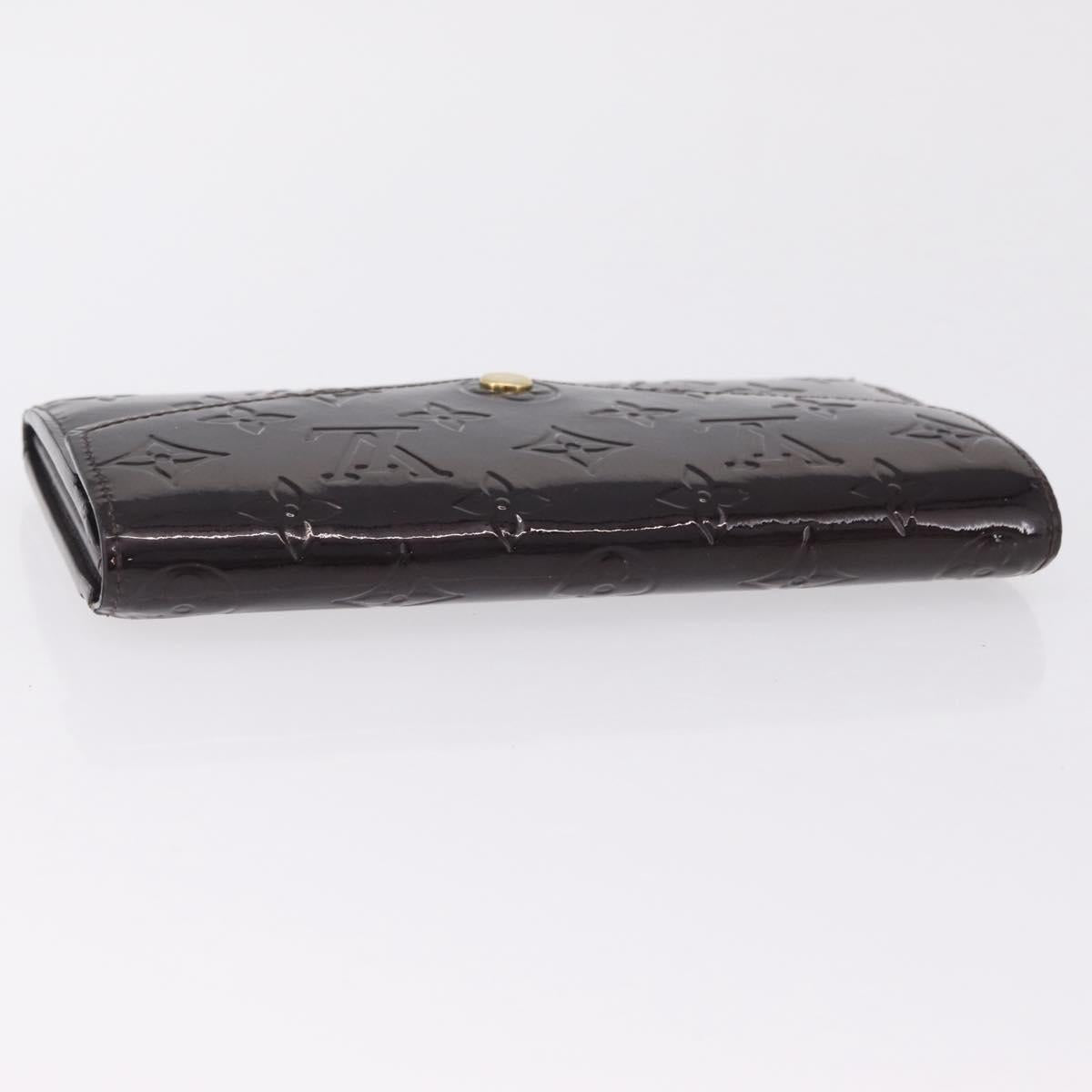 LOUIS VUITTON Vernis Portefeuille Sarah Wallet Amarante M93524 LV Auth 211889A