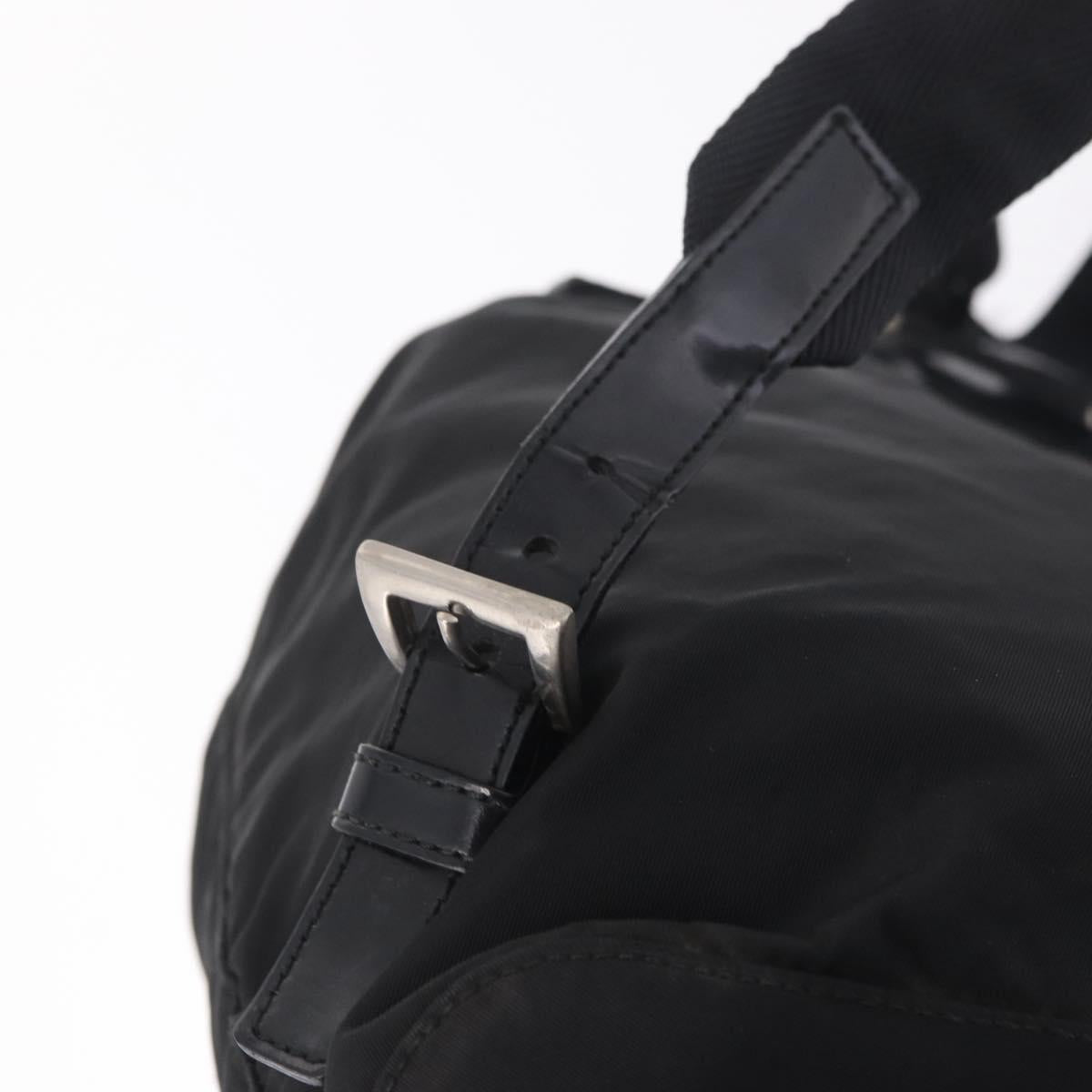 PRADA Backpack Nylon Black Silver Auth 211901