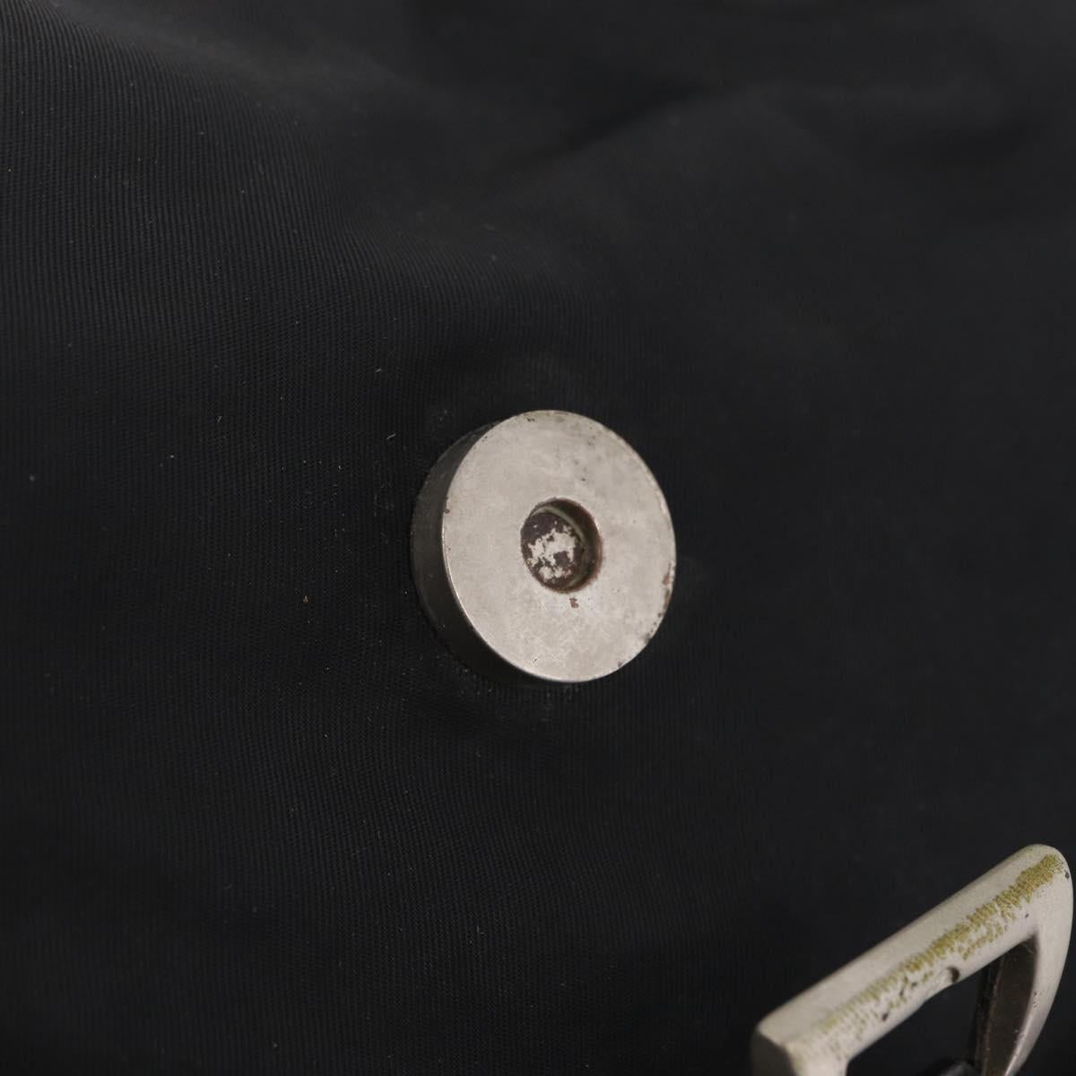 PRADA Backpack Nylon Black Silver Auth 211901