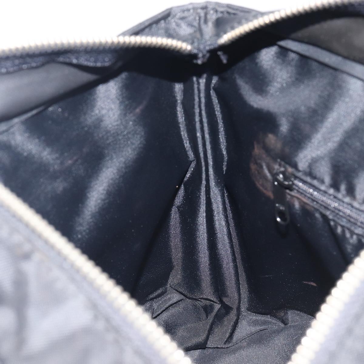 Burberrys Blue Label Tote Bag Nylon Black Silver Auth 211919