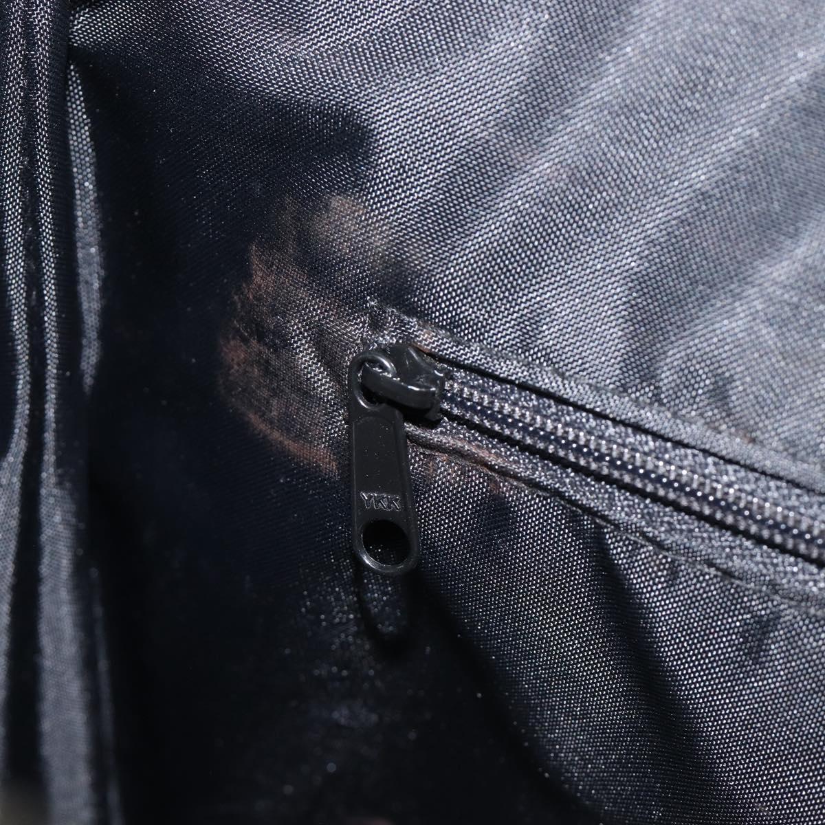 Burberrys Blue Label Tote Bag Nylon Black Silver Auth 211919