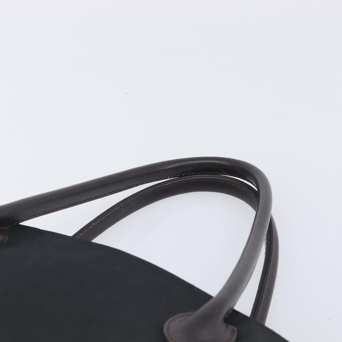 Burberrys Blue Label Tote Bag Nylon Black Silver Auth 211919