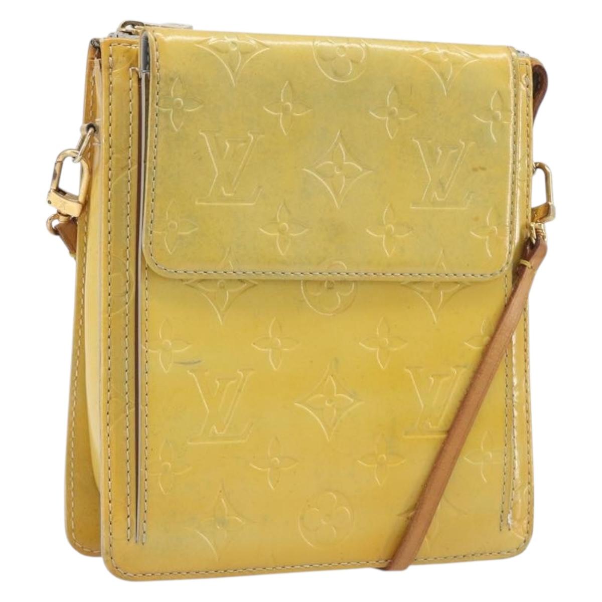LOUIS VUITTON Monogram Vernis Motto Accessory Pouch Gris M91030 LV Auth 211924