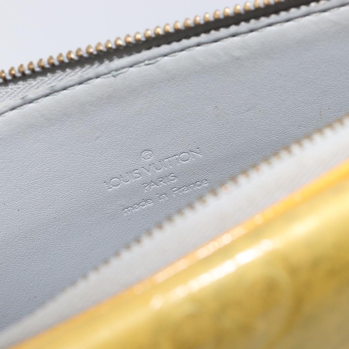 LOUIS VUITTON Monogram Vernis Motto Accessory Pouch Gris M91030 LV Auth 211924