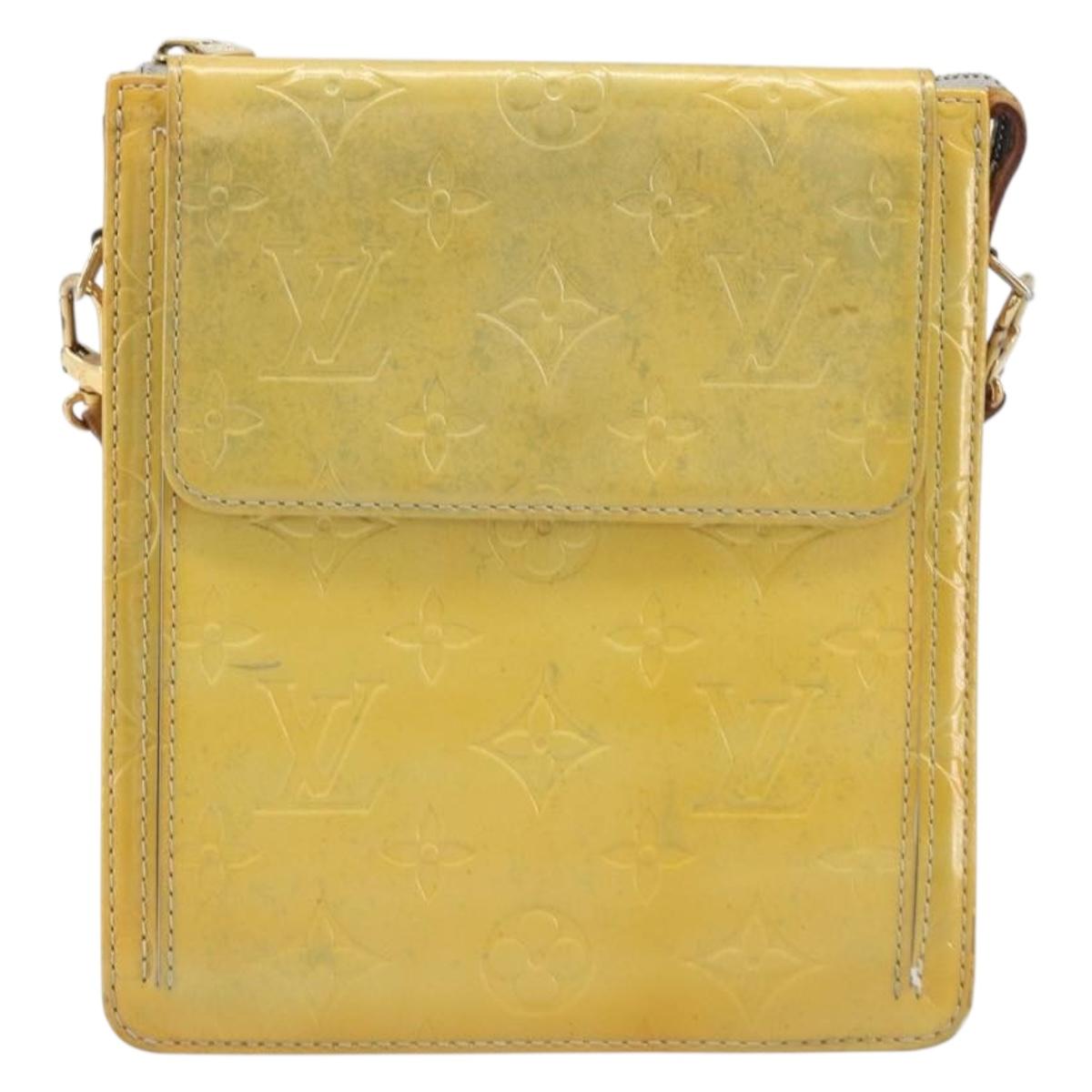 LOUIS VUITTON Monogram Vernis Motto Accessory Pouch Gris M91030 LV Auth 211924