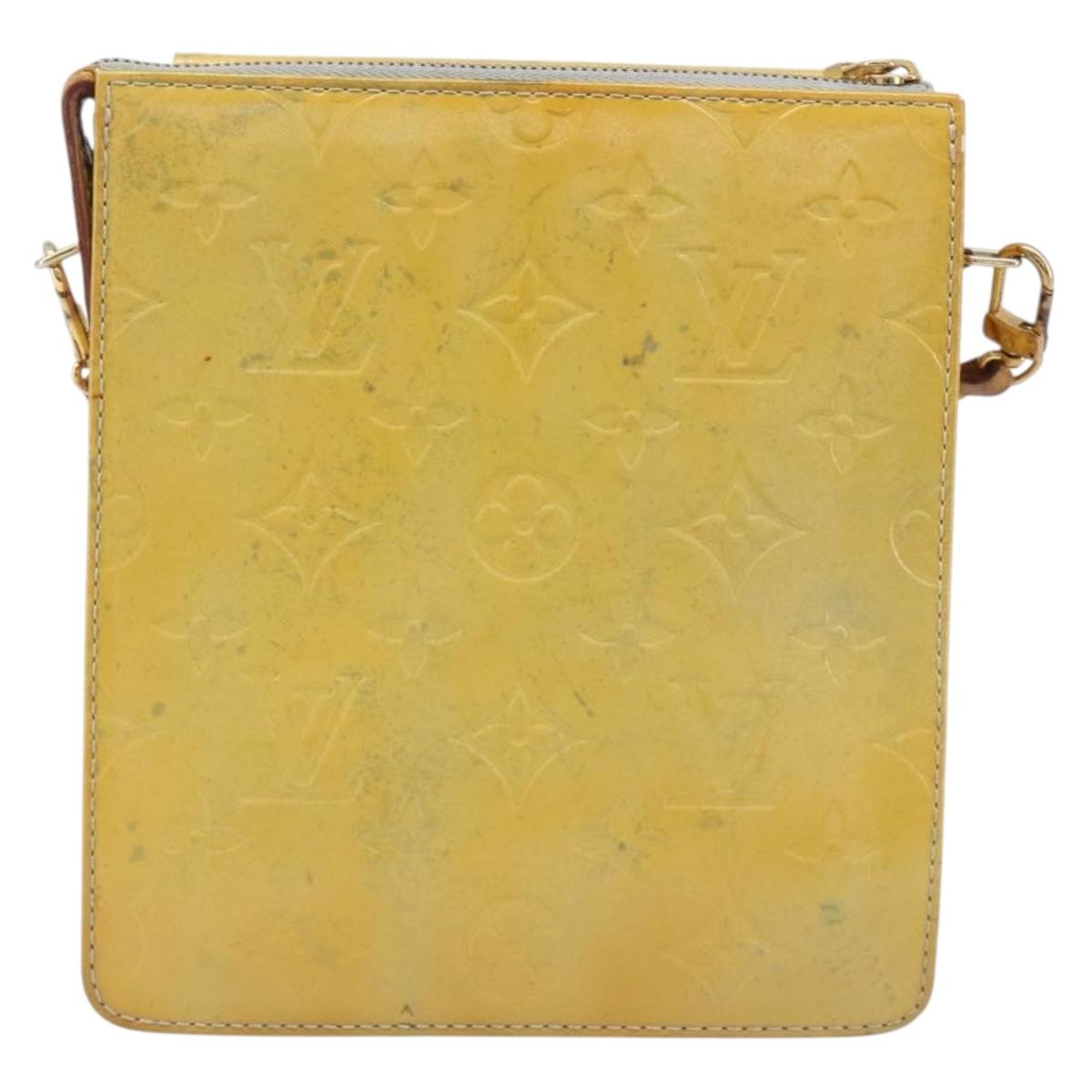 LOUIS VUITTON Monogram Vernis Motto Accessory Pouch Gris M91030 LV Auth 211924