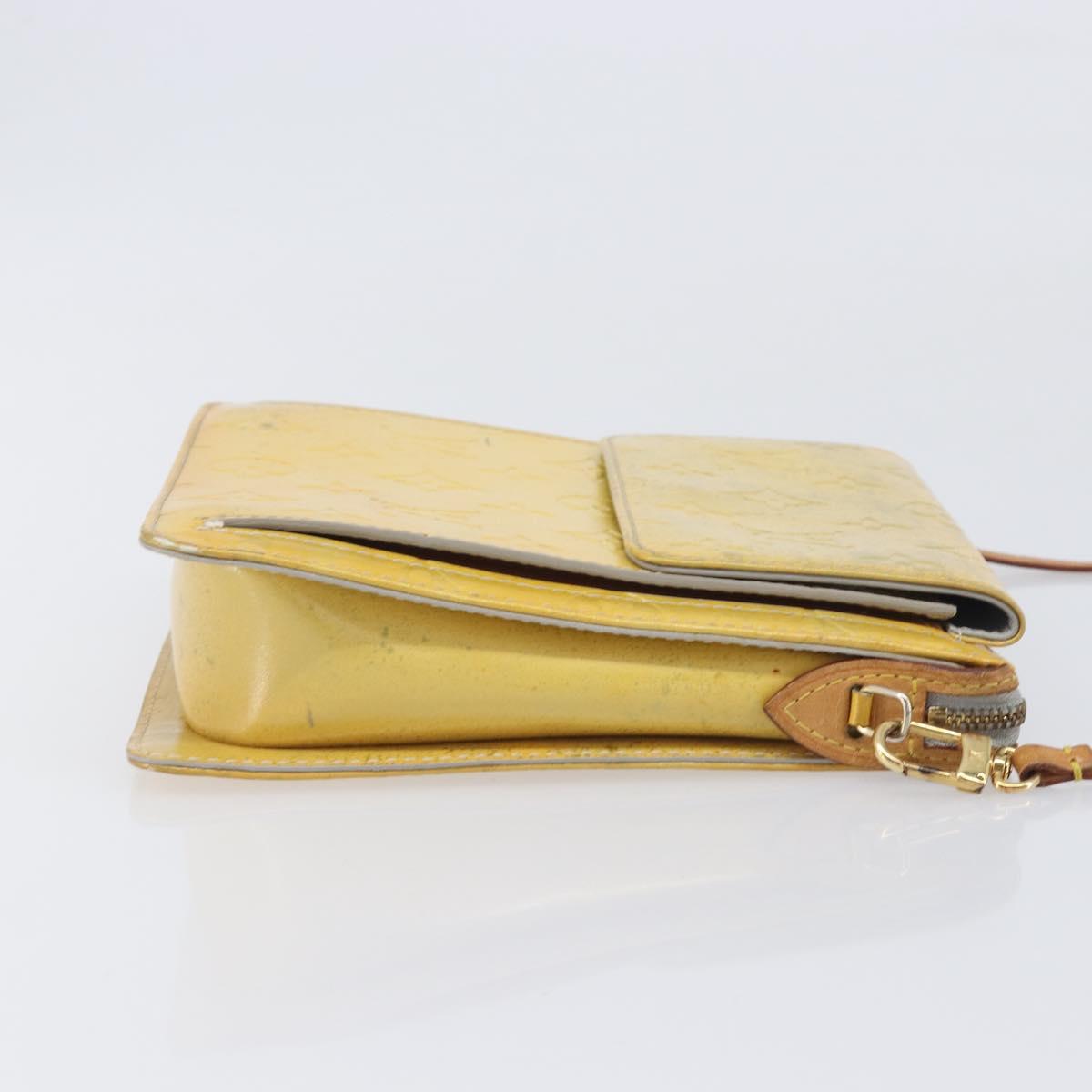 LOUIS VUITTON Monogram Vernis Motto Accessory Pouch Gris M91030 LV Auth 211924