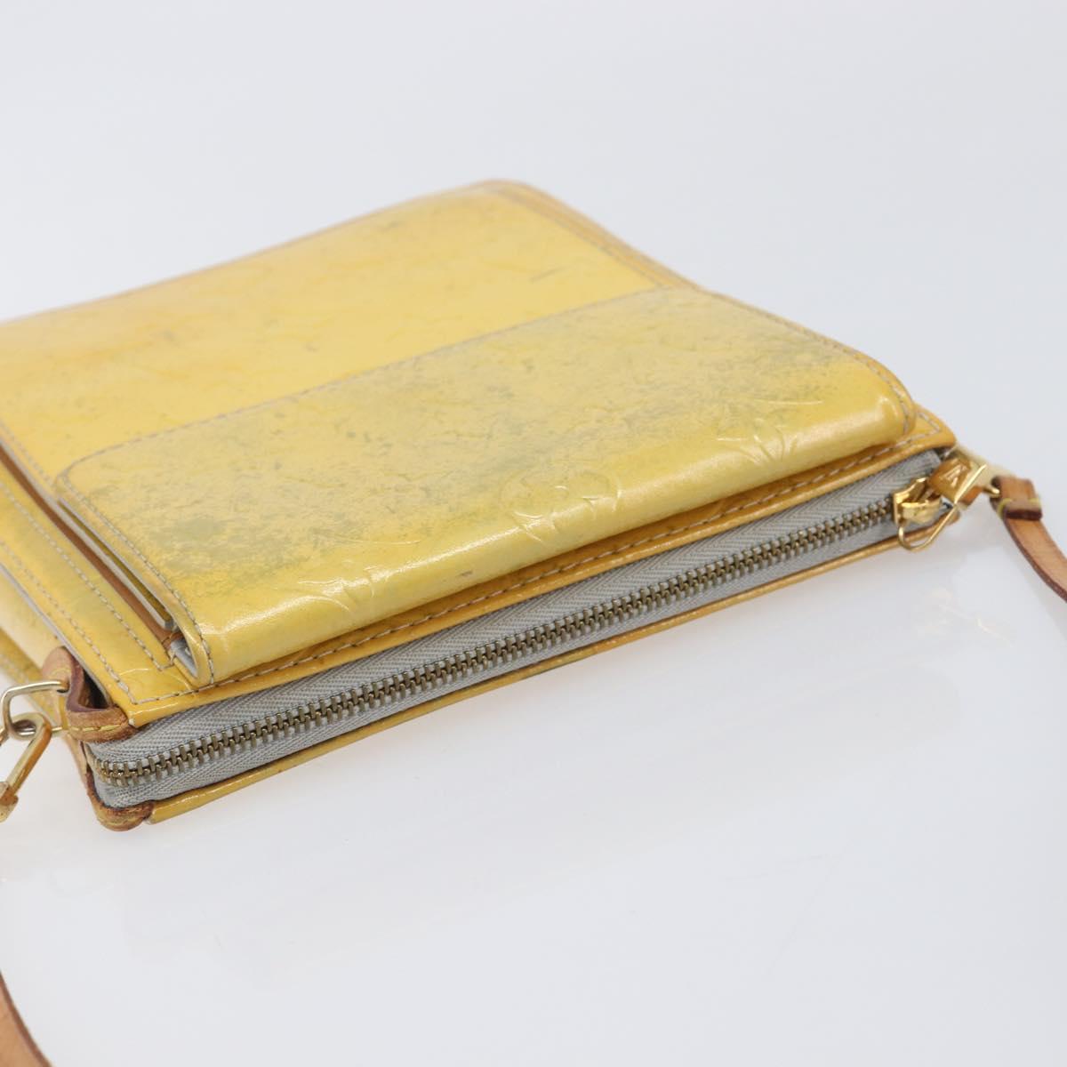 LOUIS VUITTON Monogram Vernis Motto Accessory Pouch Gris M91030 LV Auth 211924