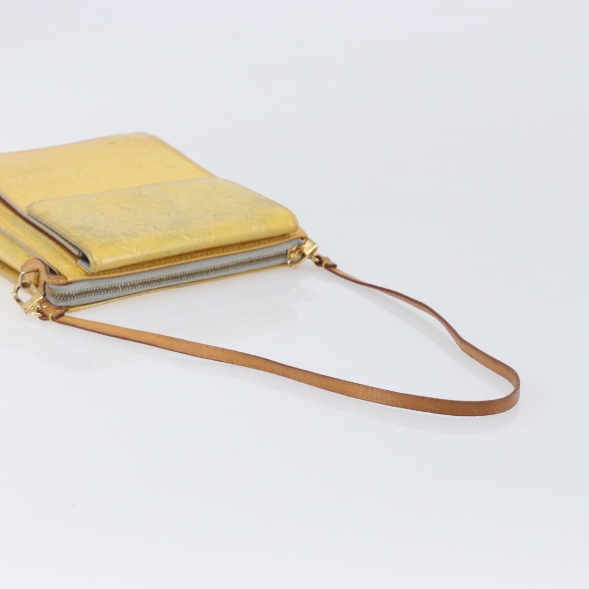 LOUIS VUITTON Monogram Vernis Motto Accessory Pouch Gris M91030 LV Auth 211924