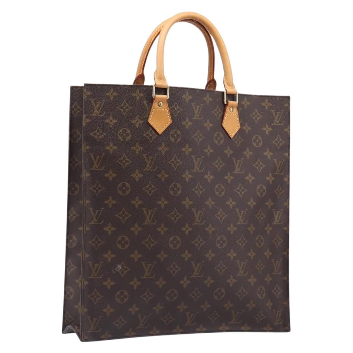 LOUIS VUITTON Monogram Sac Plat Hand Bag M51140 LV Auth 211933