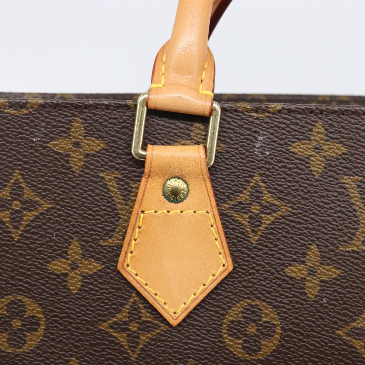 LOUIS VUITTON Monogram Sac Plat Hand Bag M51140 LV Auth 211933