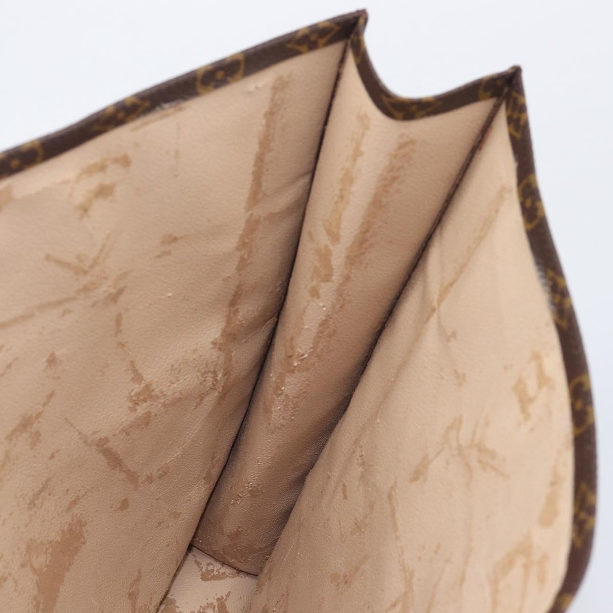 LOUIS VUITTON Monogram Sac Plat Hand Bag M51140 LV Auth 211933