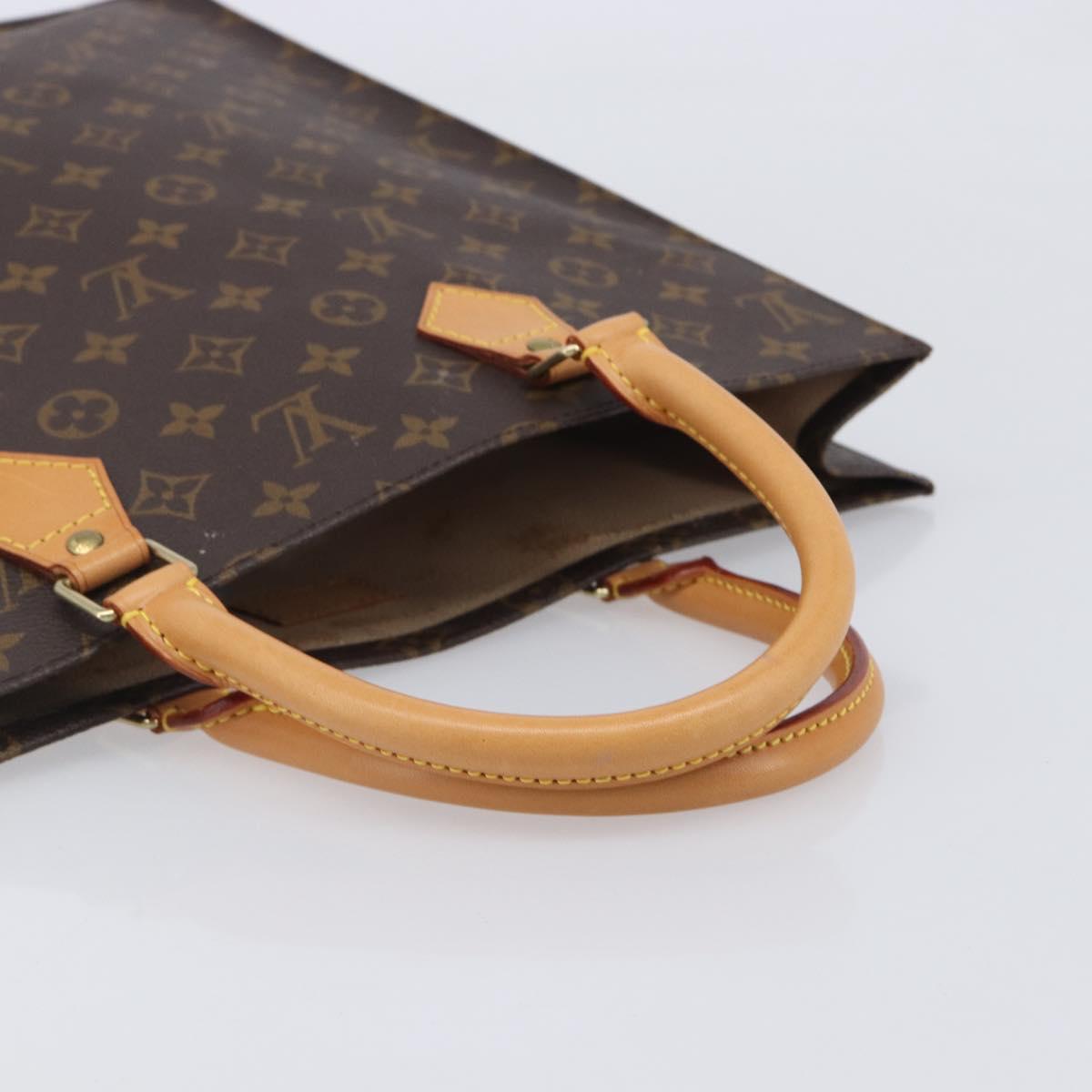 LOUIS VUITTON Monogram Sac Plat Hand Bag M51140 LV Auth 211933