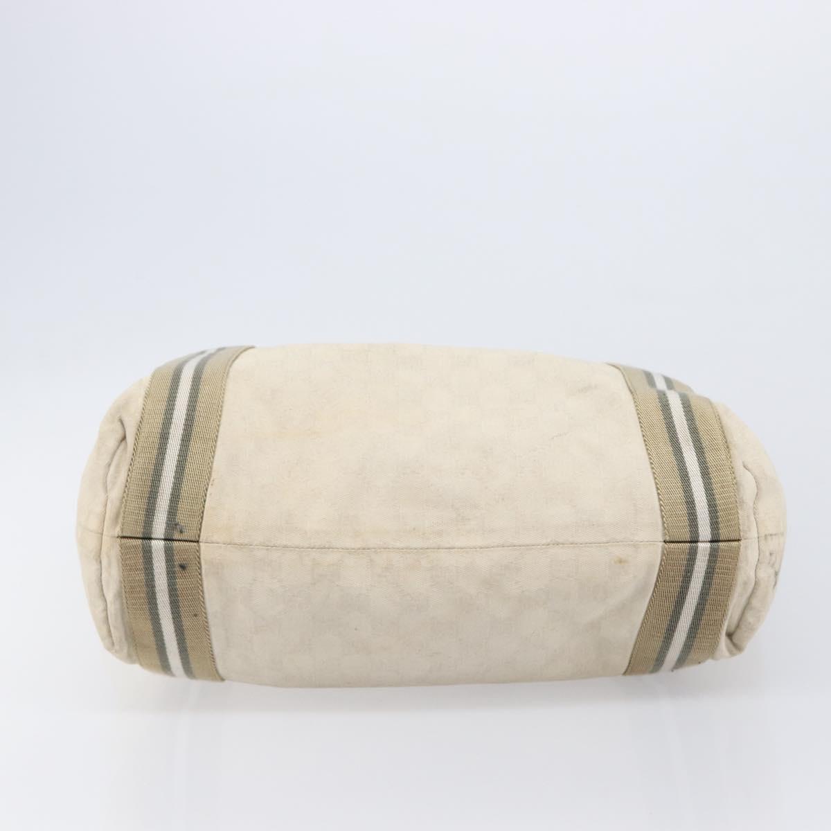 GUCCI GG Canvas Sherry Line Tote Bag Beige 189669 Auth 211957