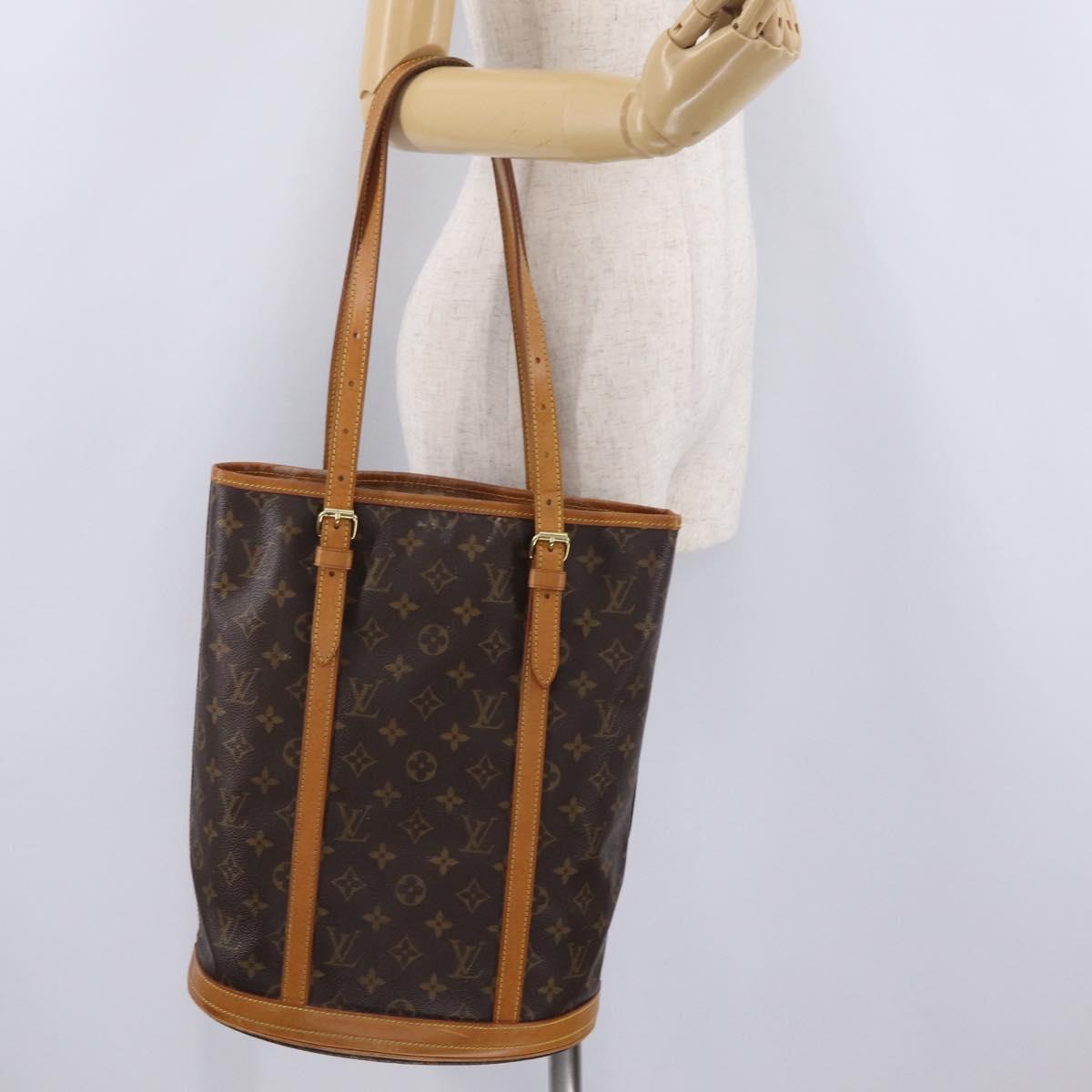 LOUIS VUITTON Monogram Bucket GM Shoulder Bag M42236 LV Auth 211958