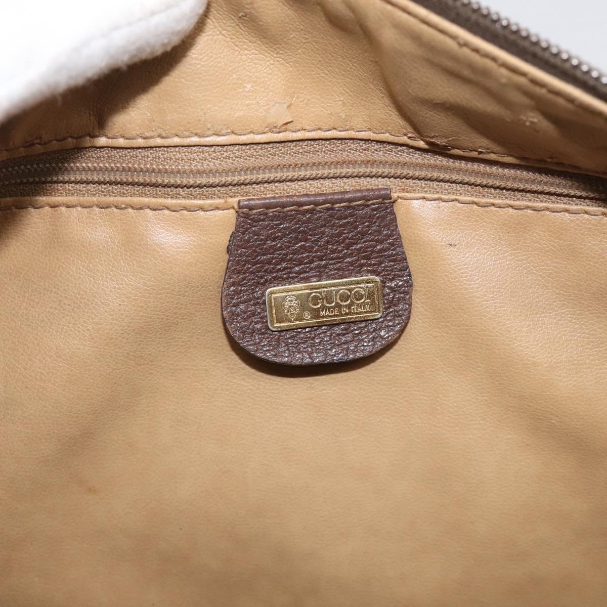 GUCCI GG Supreme Tote Bag PVC Beige Gold Auth 211965