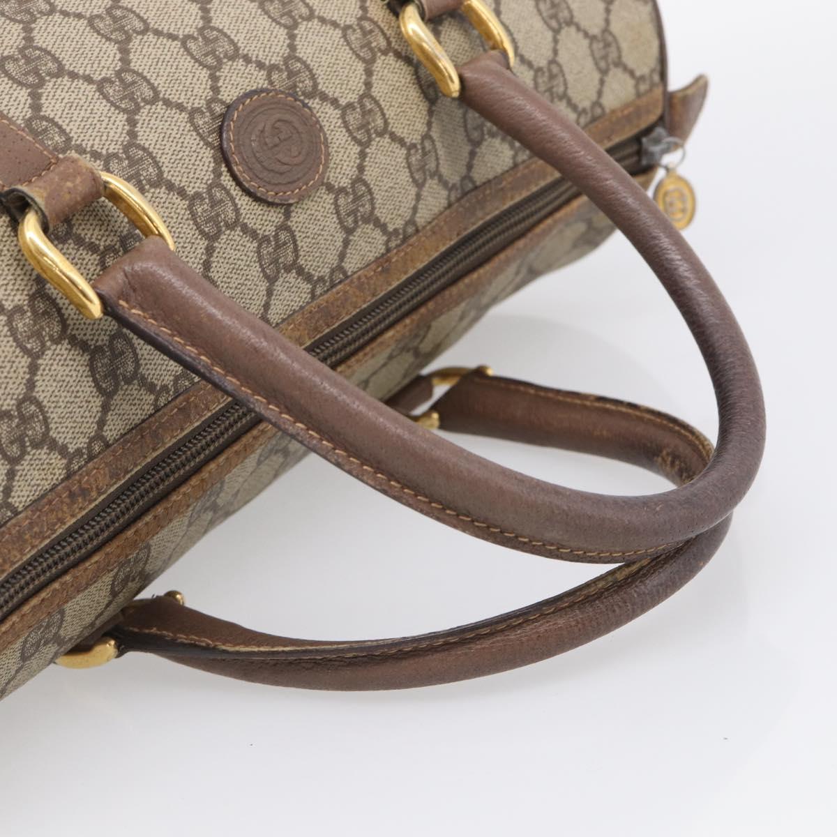 GUCCI GG Supreme Tote Bag PVC Beige Gold Auth 211965