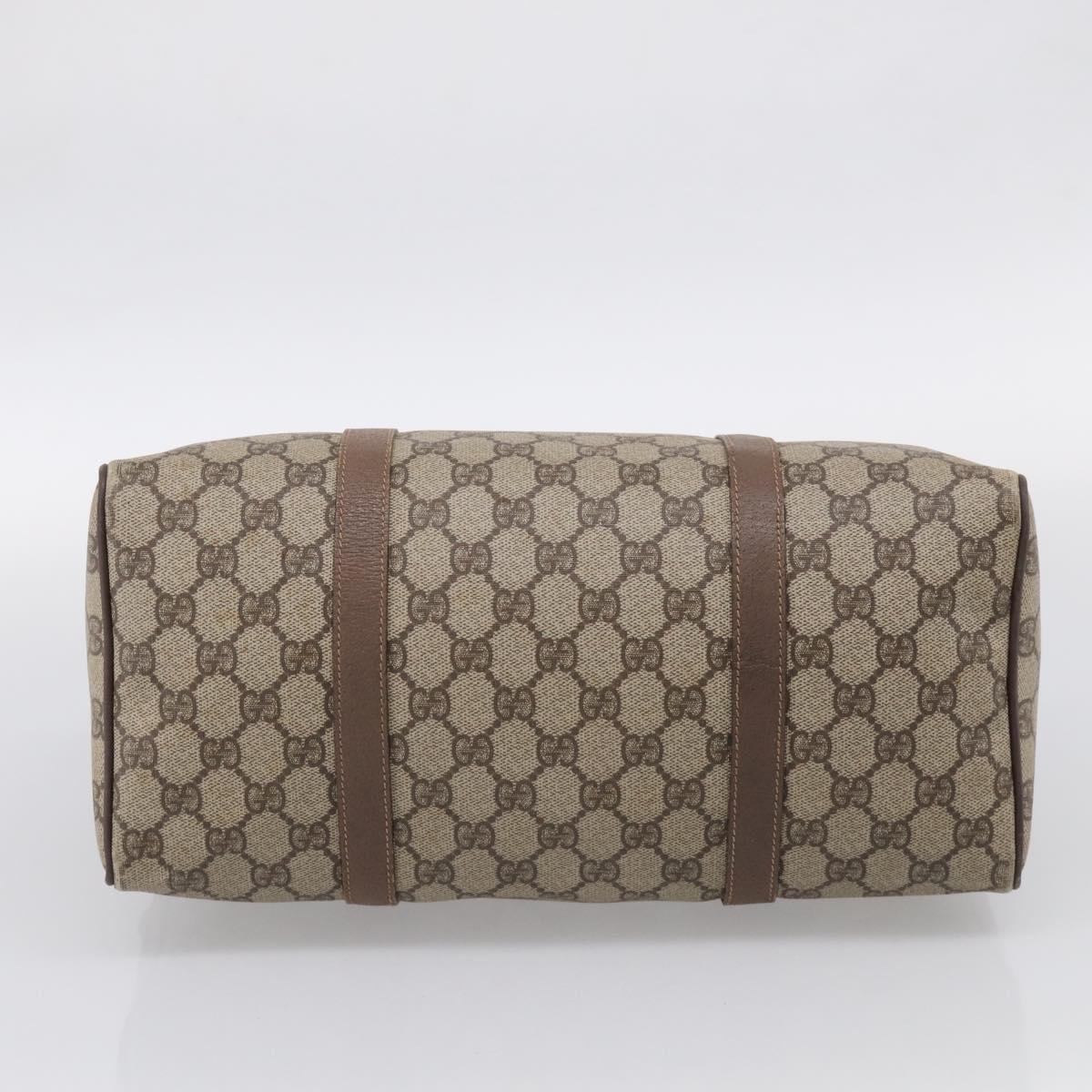 GUCCI GG Supreme Tote Bag PVC Beige Gold Auth 211965