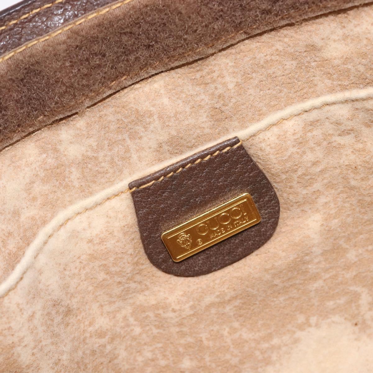 GUCCI GG Supreme Clutch Bag PVC Beige 014 89 0102 Auth 211971