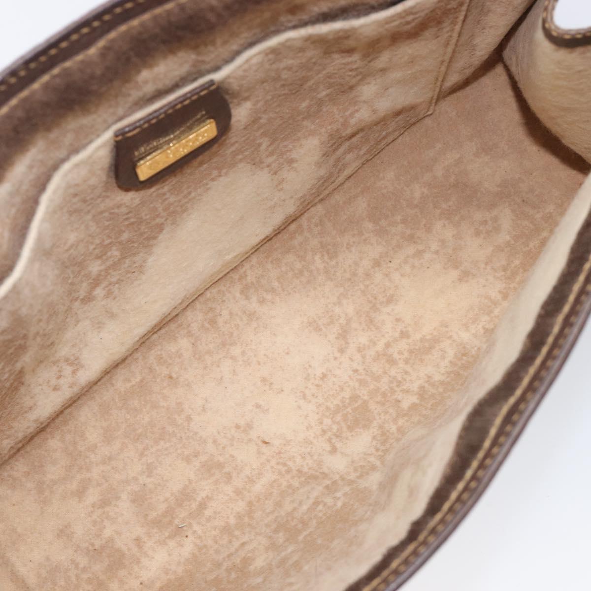 GUCCI GG Supreme Clutch Bag PVC Beige 014 89 0102 Auth 211971