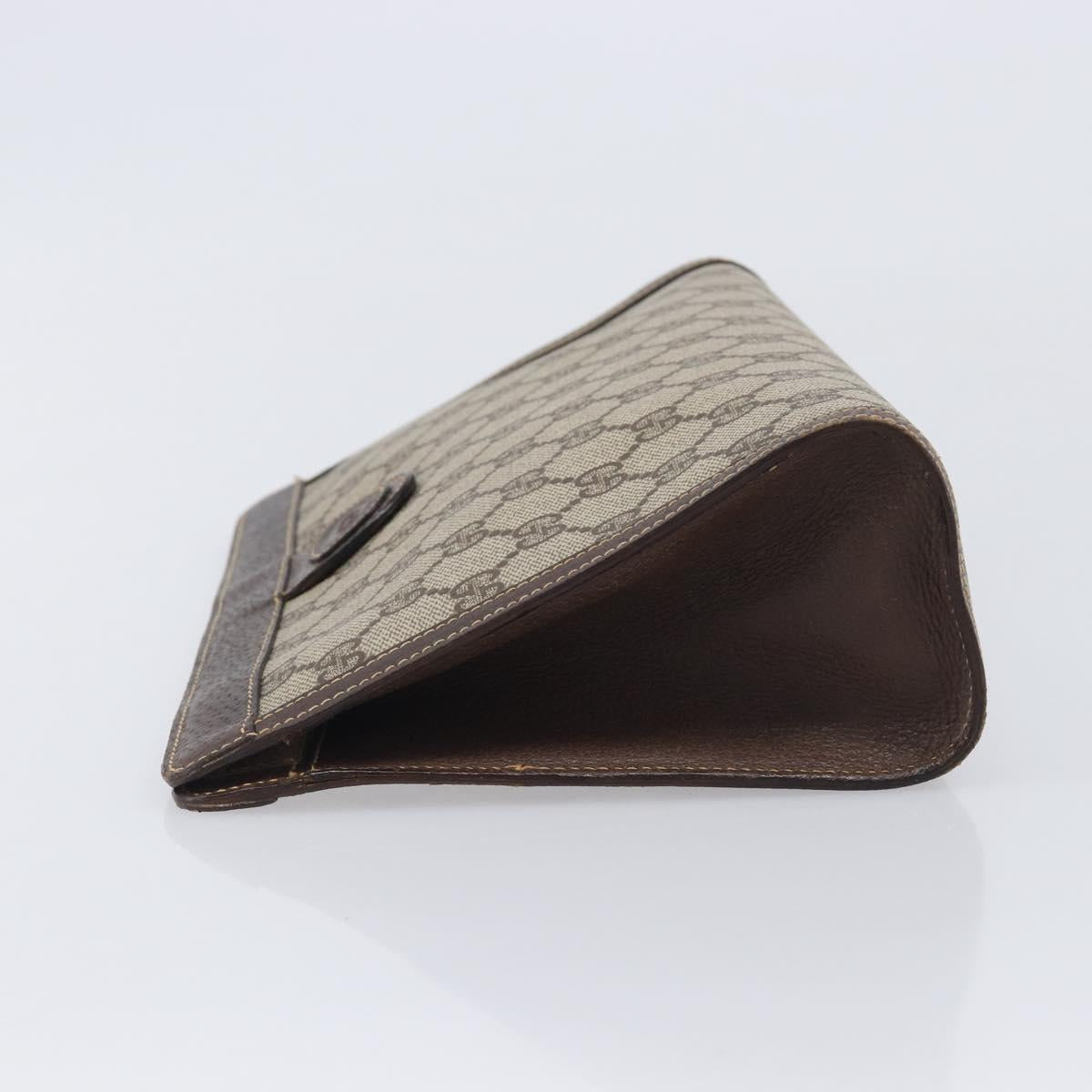 GUCCI GG Supreme Clutch Bag PVC Beige 014 89 0102 Auth 211971