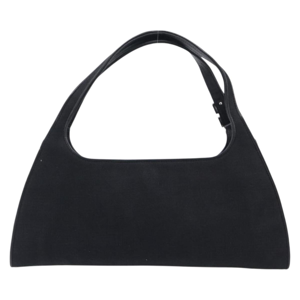 GUCCI Hand Bag Canvas Black Silver 001 4243 Auth 211972A