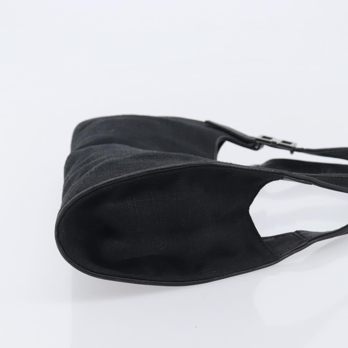GUCCI Hand Bag Canvas Black Silver 001 4243 Auth 211972A