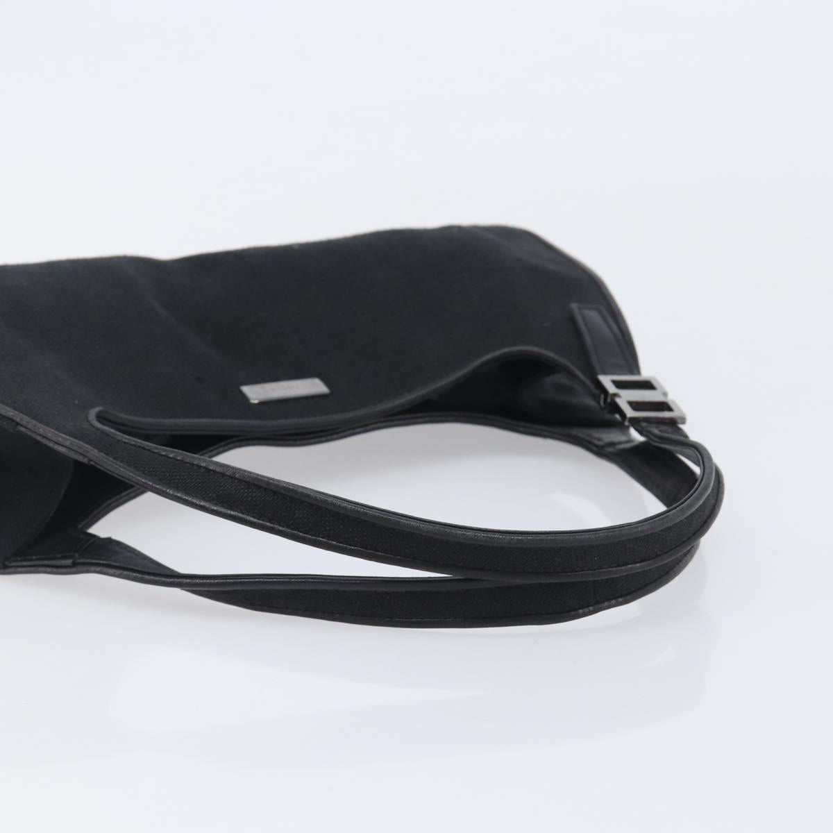GUCCI Hand Bag Canvas Black Silver 001 4243 Auth 211972A