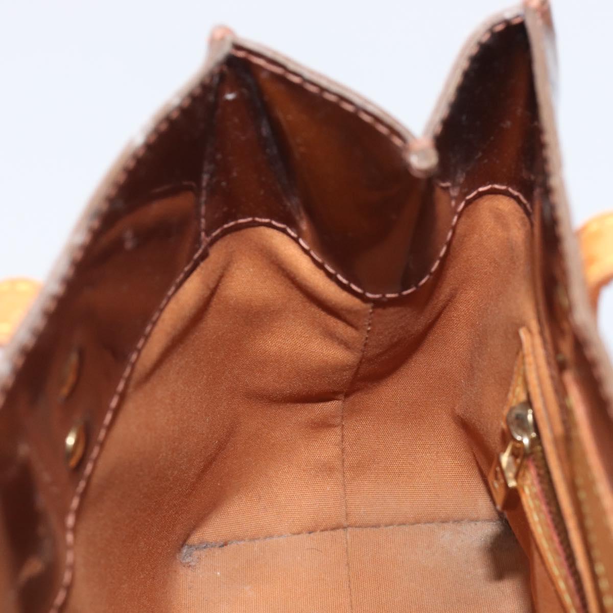 LOUIS VUITTON Monogram Vernis Reade PM Hand Bag Bronze M91146 LV Auth 211997