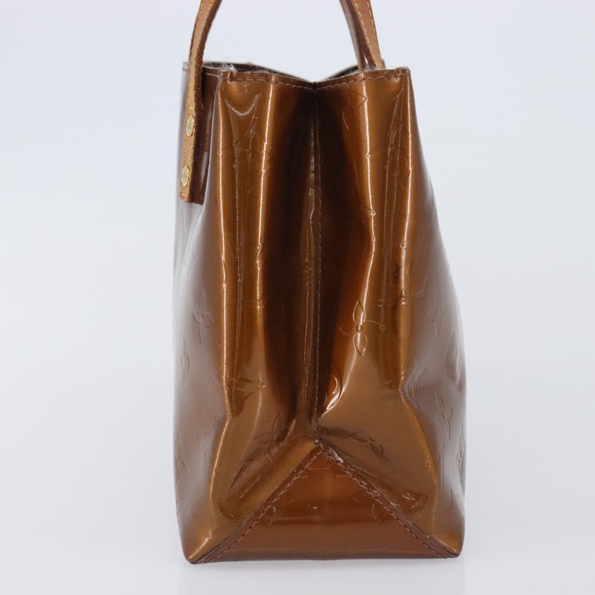 LOUIS VUITTON Monogram Vernis Reade PM Hand Bag Bronze M91146 LV Auth 211997
